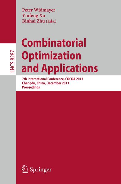 Produktbild: Combinatorial Optimization and Applications