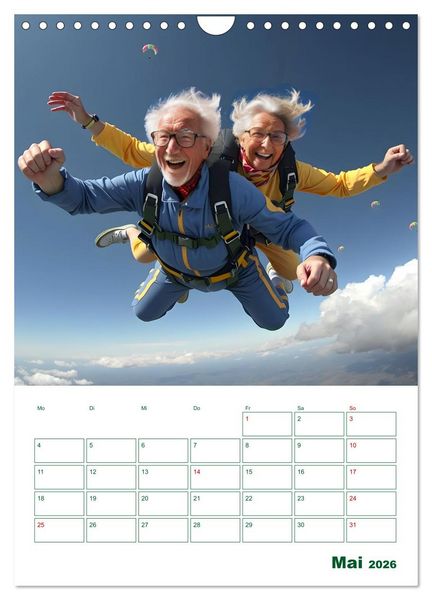 Produktbild: Alt, aber oho - Graue Haare, bunte Abenteuer (Wandkalender 2026 DIN A4 hoch), CALVENDO Monatskalender