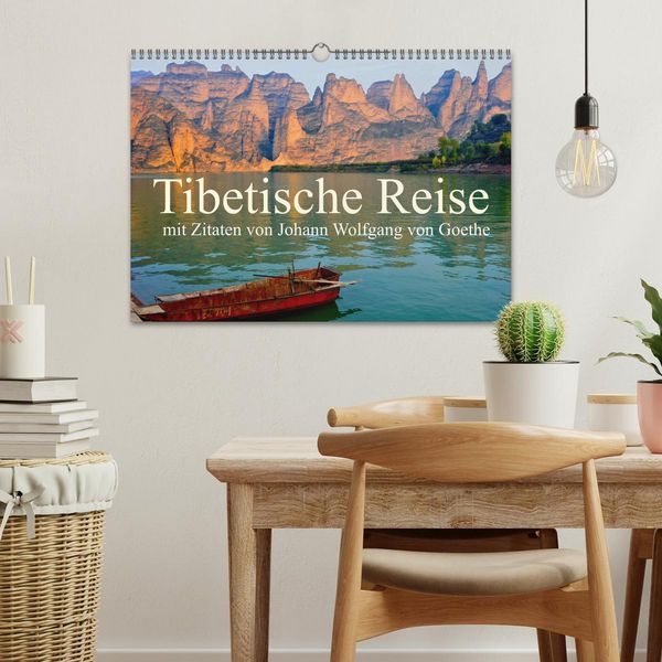 Produktbild: Tibetische Reise mit Zitaten von Johann Wolfgang von Goethe (Wandkalender 2026 DIN A3 quer), CALVENDO Monatskalender