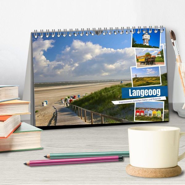 Produktbild: Langeoog 2026. Impressionen zwischen Hafen und Ostende (Tischkalender 2026 DIN A5 quer), CALVENDO Monatskalender