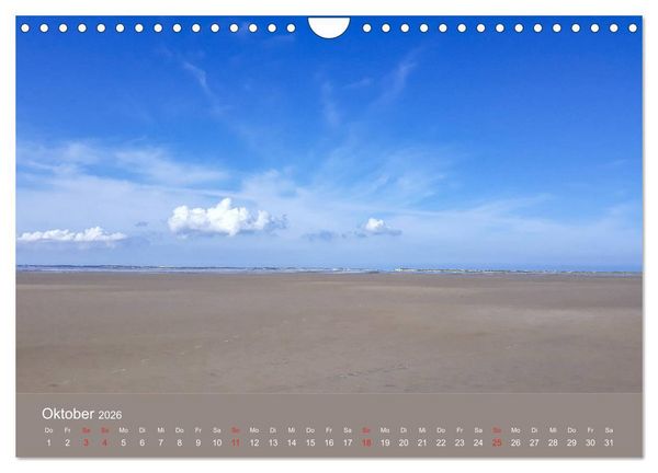 Produktbild: R&ouml;m&ouml; - Wasser, Wind und endloser Strand (Wandkalender 2026 DIN A4 quer), CALVENDO Monatskalender