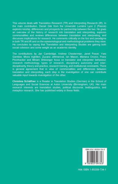 Produktbild: Translation Research and Interpreting Research