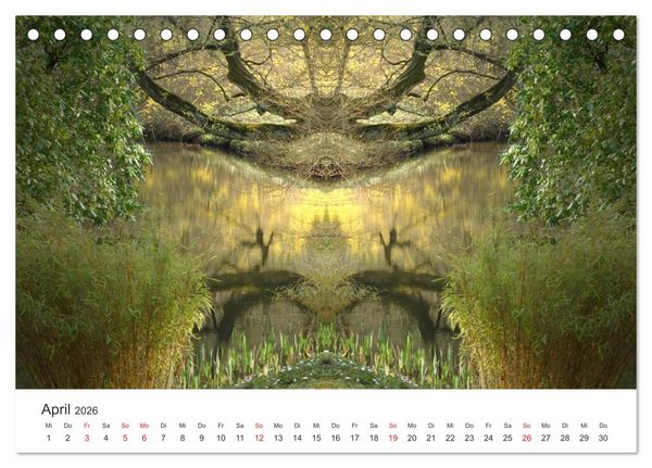Produktbild: Spiegelwelten - Natur anders sehen (Tischkalender 2026 DIN A5 quer), CALVENDO Monatskalender