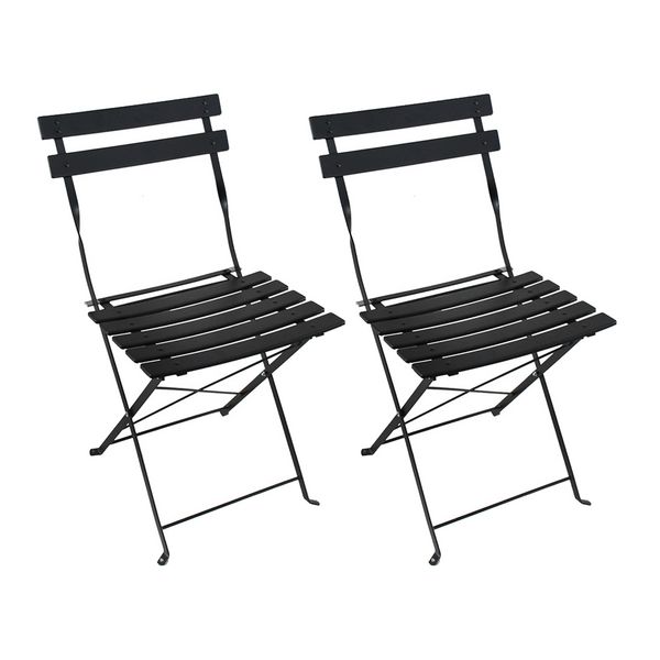 Produktbild: HTI-Living Gartenstuhl 2er-Set Basil Metall Schwarz Gartenstuhl 2er-Set Basil Metall Schwarz