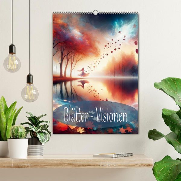 Produktbild: Bl&auml;tter - Visionen (Wandkalender 2026 DIN A2 hoch), CALVENDO Monatskalender