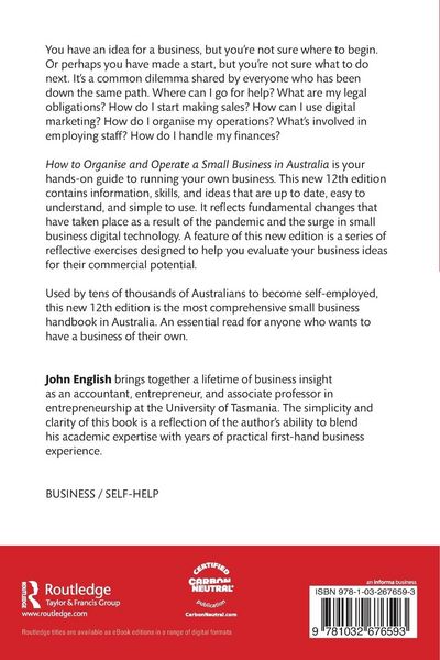 Produktbild: How to Organise and Operate a Small Business in Australia
