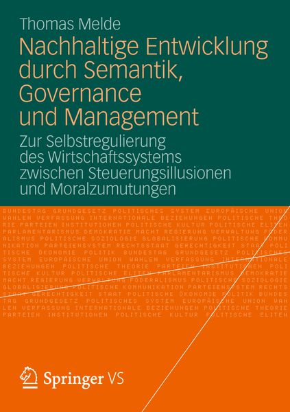 Nachhaltige Entwicklung durch Semantik, Governance und Management, Taschenbuch von Thomas Melde, Springer Fachmedien Wiesbaden GmbH, 9783658002701