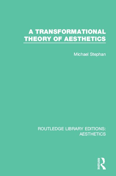 Produktbild: A Transformation Theory of Aesthetics
