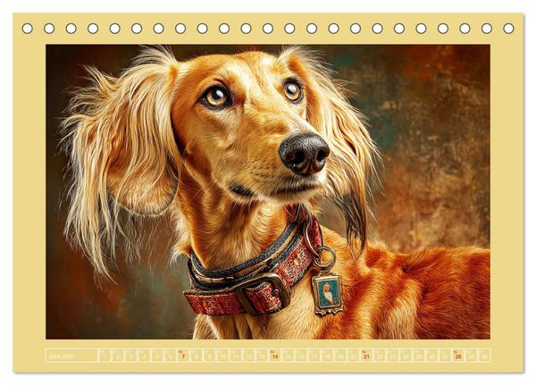 Produktbild: Windhunde. Seelenfl&uuml;sterer zwischen Anmut, Tempo und Stille (Tischkalender 2026 DIN A5 quer), CALVENDO Monatskalender