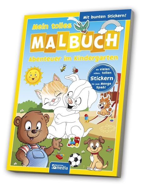 Produktbild: Malbuch mit Stickern: Kindergarten
