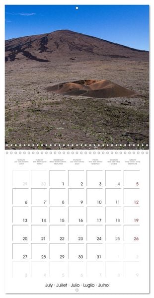 Produktbild: L'ile de la R&eacute;union, un volcan au milieu de l'oc&eacute;an Indien (Calendrier mural carr&eacute; 2026 30x30 cm) Calendrier double avec une page pour vos prises de notes