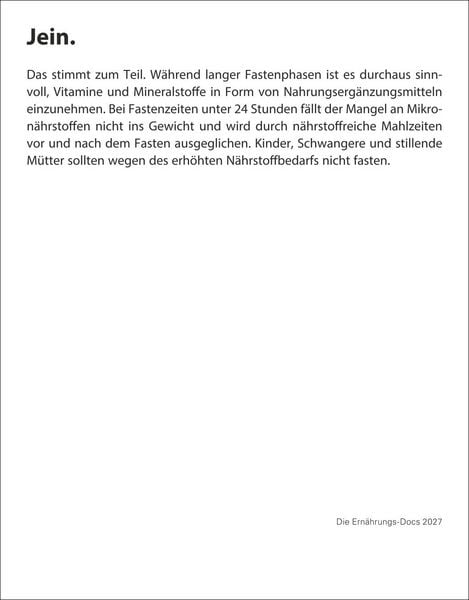 Produktbild: Die Ern&auml;hrungs-Docs - Gesund durch das Jahr Tagesabrei&szlig;kalender 2027