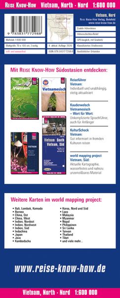 Produktbild: Reise Know-How Landkarte Vietnam Nord (1:600.000)