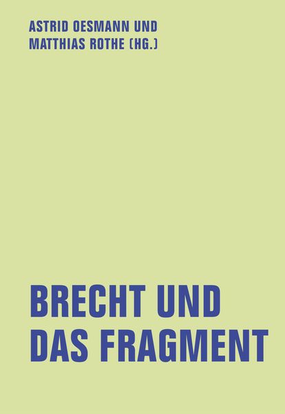Produktbild: Brecht und das Fragment
