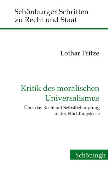 Produktbild: Kritik des moralischen Universalismus
