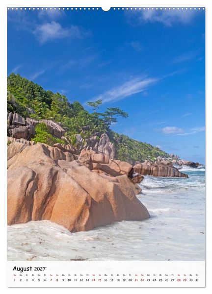 Produktbild: Seychellen -Traumhafte Landschaften (Wandkalender 2027 DIN A2 hoch), CALVENDO Monatskalender