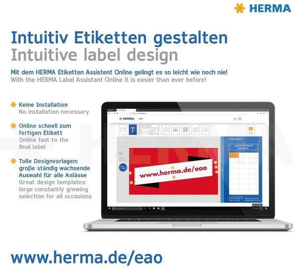 Produktbild: Herma Etiketten A4 60mm rund 25 Blatt 300 St&uuml;ck