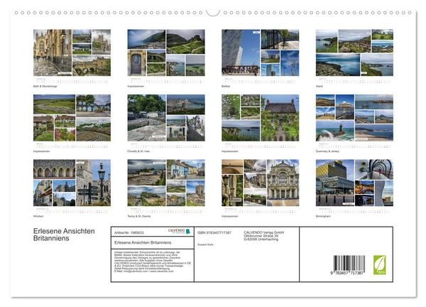Produktbild: Erlesene Ansichten Britanniens (hochwertiger Premium Wandkalender 2026 DIN A2 quer), Kunstdruck in Hochglanz