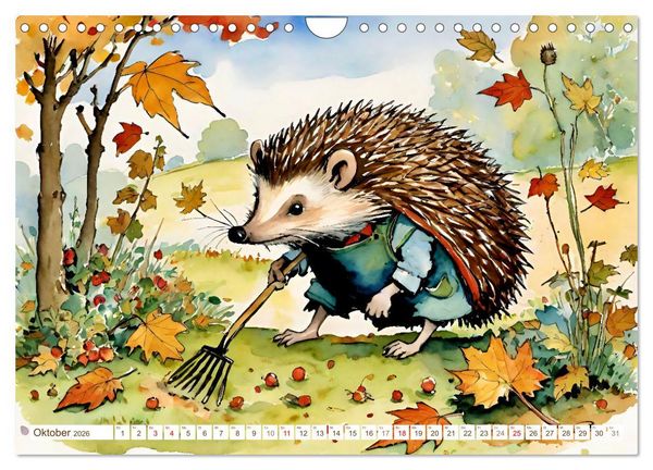 Produktbild: Bei Familie Igel (Wandkalender 2026 DIN A4 quer), CALVENDO Monatskalender