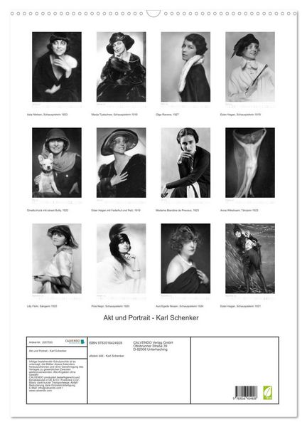 Produktbild: Akt und Portrait - Karl Schenker (Wandkalender 2026 DIN A2 hoch), CALVENDO Monatskalender