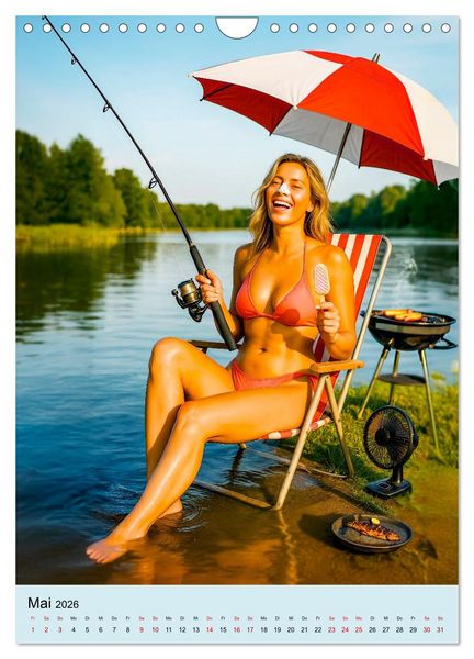 Produktbild: Angeln mit Biss - Lustiger Kalender f&uuml;r Angler mit Charme (Wandkalender 2026 DIN A4 hoch), CALVENDO Monatskalender