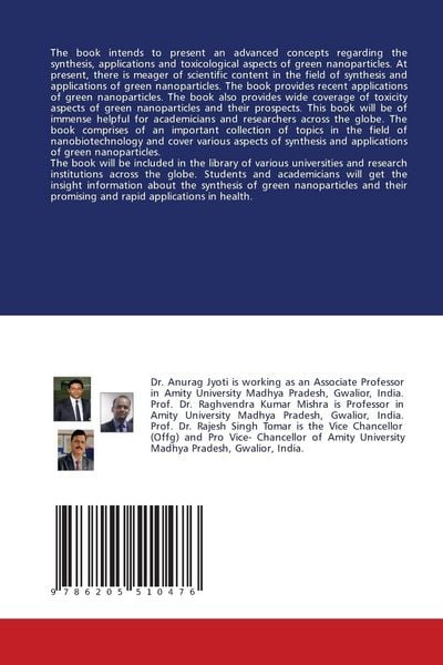 Produktbild: Toxicity and Applications of Green Nanoparticles