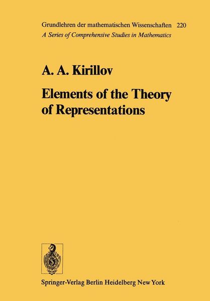 Produktbild: Elements of the Theory of Representations