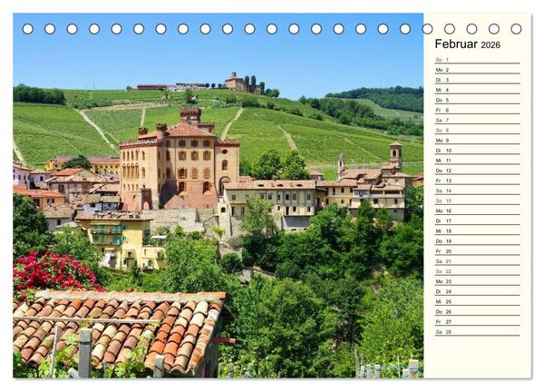 Produktbild: Die Langhe - Im Herzen des Piemonts (Tischkalender 2026 DIN A5 quer), CALVENDO Monatskalender