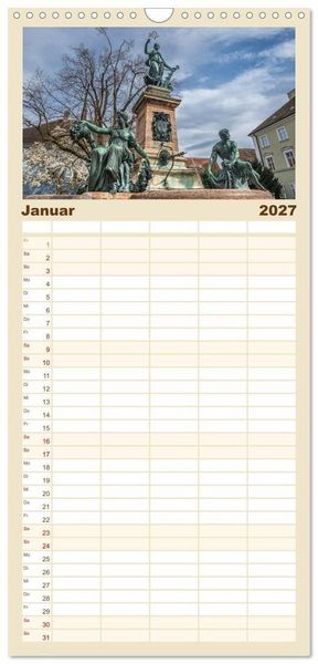 Produktbild: Familienplaner 2027 - Insel Lindau - Bayerische Perle im Bodensee mit 5 Spalten (Wandkalender, 21 x 45 cm) CALVENDO