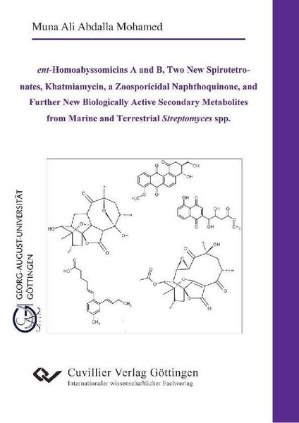 Produktbild: "ent-Homoabyssomicins A and B, Two New Spirotetronates, Khatmiamycin, a Zoosporicidal Naphthoquinone, and Further New Biologically Active Secondary