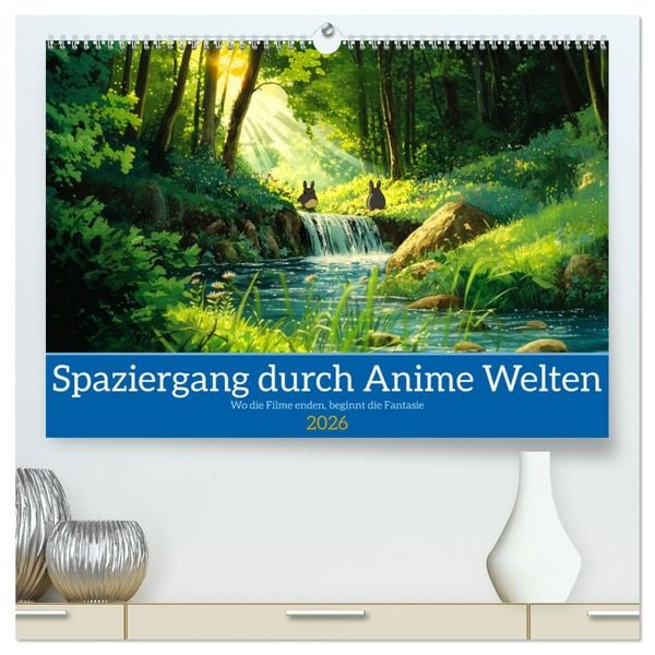 Spaziergang durch Anime Welten (hochwertiger Premium Wandkalender 2026 DIN A2 quer), Kunstdruck in Hochglanz