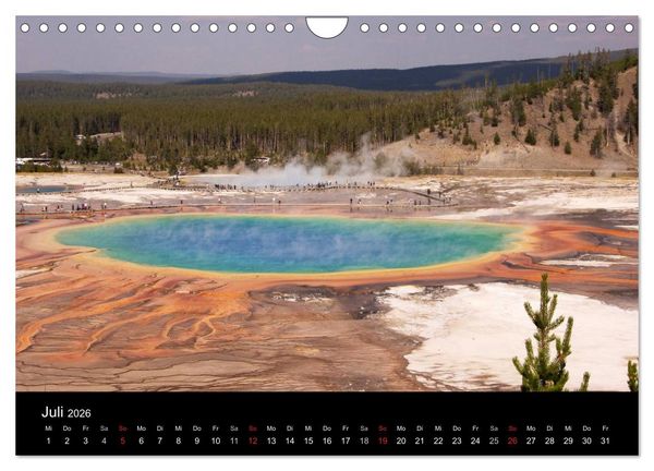 Produktbild: Yellowstone Impressionen (Wandkalender 2026 DIN A4 quer), CALVENDO Monatskalender