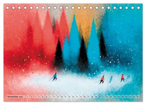 Produktbild: Wenn die Stille in Farbe tropft (Tischkalender 2026 DIN A5 quer), CALVENDO Monatskalender
