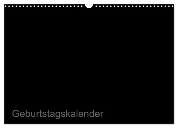 Produktbild: Bastel-Geburtstagskalender schwarz / Geburtstagskalender (Wandkalender 2026 DIN A3 quer), CALVENDO Monatskalender
