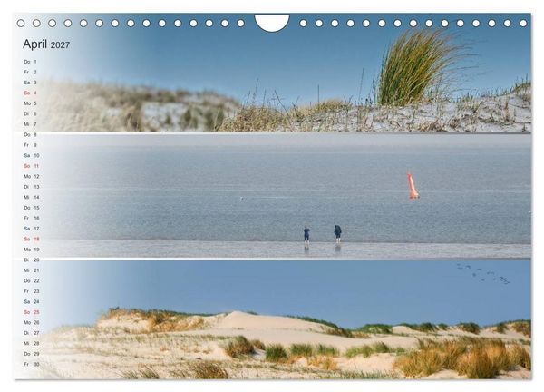 Produktbild: K&uuml;stenstreifen an der Nordsee (Wandkalender 2027 DIN A4 quer), CALVENDO Monatskalender