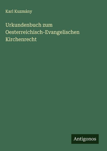 Produktbild: Urkundenbuch zum Oesterreichisch-Evangelischen Kirchenrecht