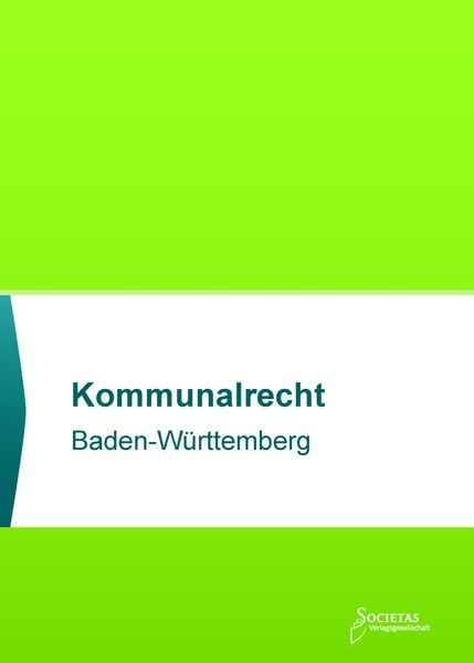 Produktbild: Kommunalrecht Baden-W&uuml;rttemberg