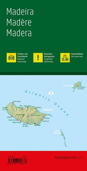 Madeira, Straßen- und Freizeitkarte 1:40.000, freytag & berndt