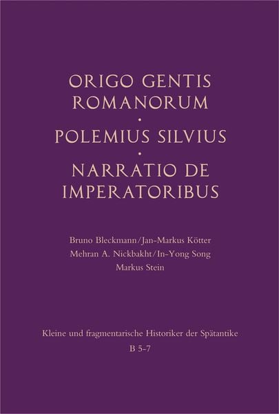 Produktbild: Origo gentis Romanorum &ndash; Polemius Silvius &ndash; Narratio de imperatoribus