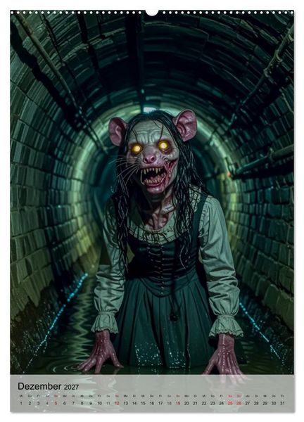 Produktbild: Kreaturen der Dunkelheit - Urbane Horror Mythen (Wandkalender 2027 DIN A2 hoch), CALVENDO Monatskalender
