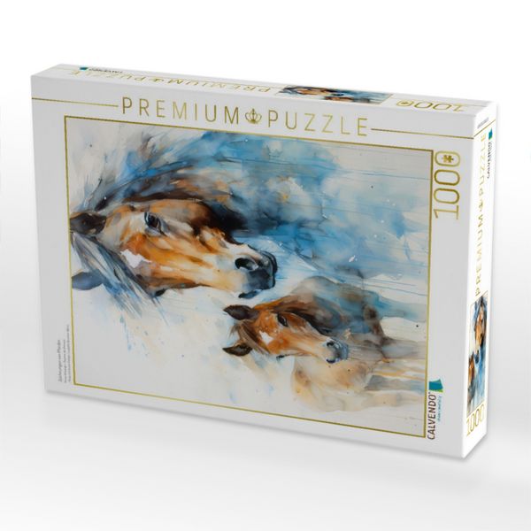 Produktbild: CALVENDO Puzzle Zeichnungen von Pferden | 1000 Teile Lege-Gr&ouml;&szlig;e 64x48cm Foto-Puzzle f&uuml;r gl&uuml;ckliche Stunden