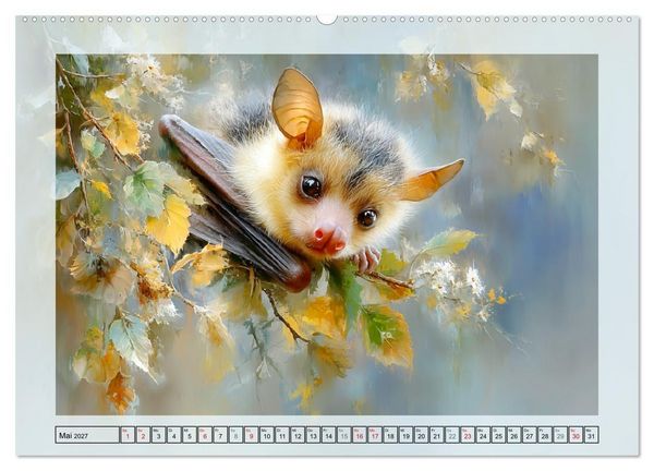 Produktbild: Flughunde. Anmut in stimmungsvollen Naturszenen (hochwertiger Premium Wandkalender 2027 DIN A2 quer), Kunstdruck in Hochglanz