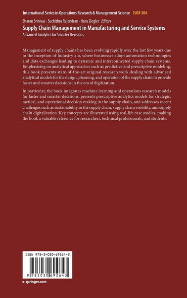 Produktbild: Supply Chain Management in Manufacturing and Service Systems