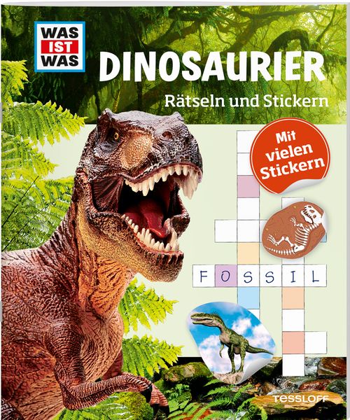 Produktbild: WAS IST WAS R&auml;tseln und Stickern: Dinosaurier