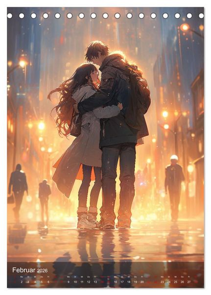 Produktbild: Verliebt in Manga (Tischkalender 2026 DIN A5 hoch), CALVENDO Monatskalender