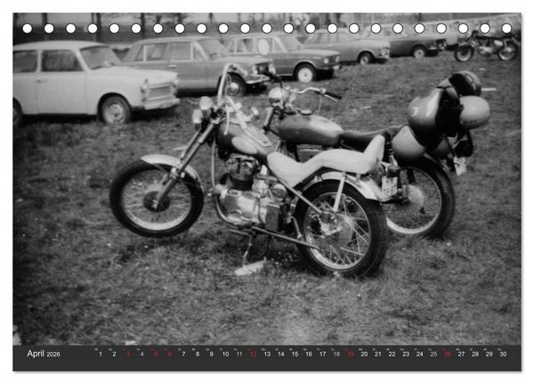 Produktbild: east Rider - Biker und Bikes aus der DDR (Tischkalender 2026 DIN A5 quer), CALVENDO Monatskalender