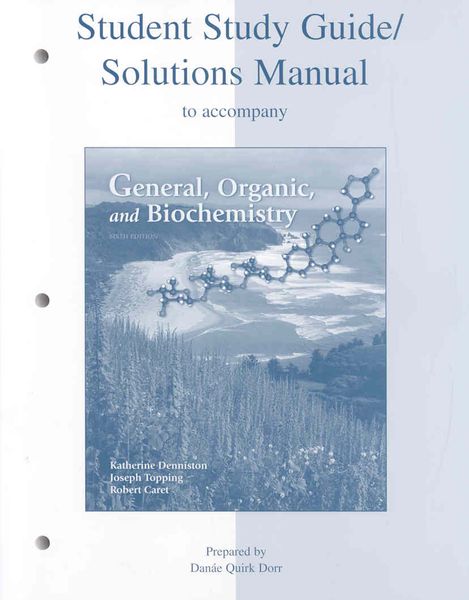 Produktbild: General, Organic, and Biochemistry Student Study Guide/Solutions Manual