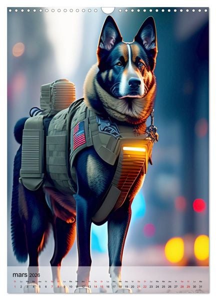 Produktbild: Chiens styl&eacute;s (Calendrier mural 2026 DIN A3 horizontal), CALVENDO calendrier mensuel