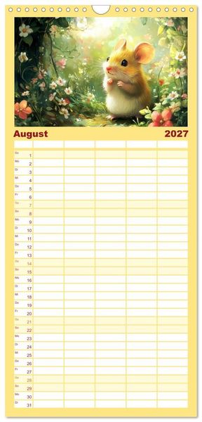 Produktbild: Familienplaner 2027 - Willkommen im Wunderwald. Zauberhafte Abenteuer mit tierischen Freunden mit 5 Spalten (Wandkalender, 21 x 45 cm) CALVENDO
