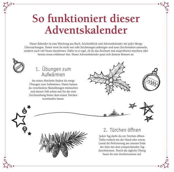 Produktbild: Kunst des Zeichnens Weihnachtszeit - Adventskalender